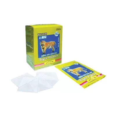 Miếng Dán Giảm Đau Cọp Vàng Hayachi Hộp 20 Gói